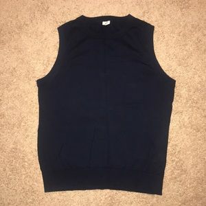 Jcrew Navy 100% cotton sweater vest